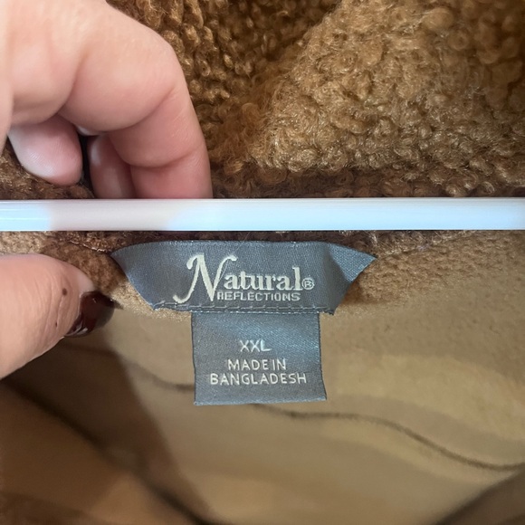 Natural Reflections Tan Sherpa Jacket - Picture 4 of 4